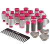 Conair Xtreme Instant Heat Multi-Size Hot Rollers with Heated Clips; Bonus Wide Tooth Comb & 3ml Packet of Argan Oil