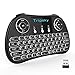 Tripsky T9 2.4GHz Backlit Wireless Mini Keyboard, Handheld Remote with Touchpad Mouse for Android TV Box, Windows PC, HTPC, IPTV, Raspberry Pi, XBOX 360, PS3, PS4(Black)