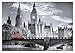 Black and White London Bus 1000-Piece Puzzle