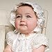 Stunning Baby Lace Satin Christening Dress Baptism Gowns with Bonnet 3-24M (6M)