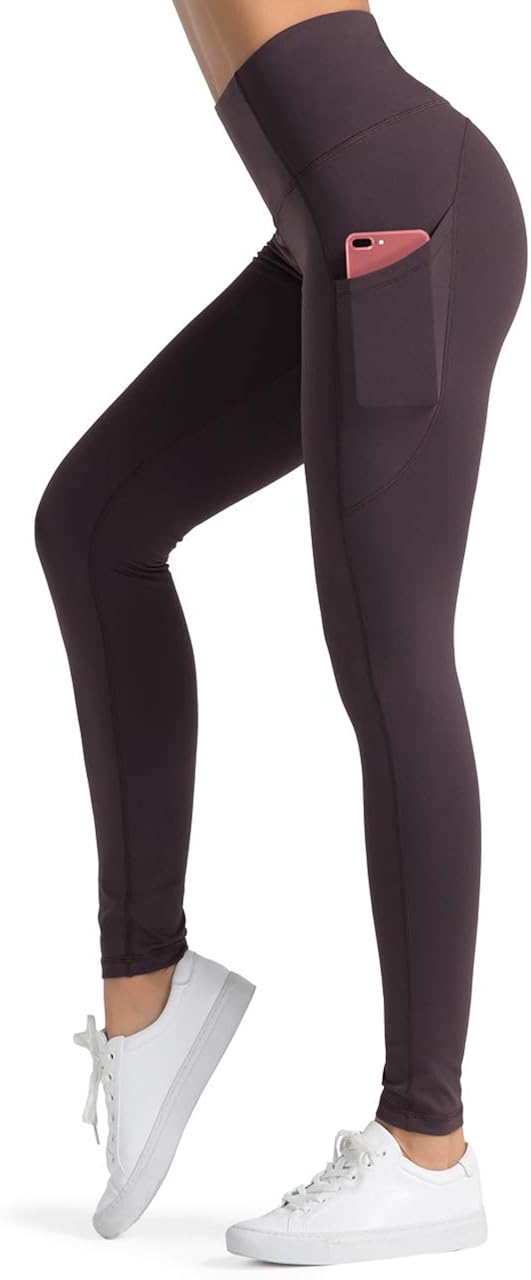 Dragon Fit High Waist Yoga Leggings with 3 Pockets,Tummy Control Workout Running 4 Way Stretch Yoga Pants: Clothing
