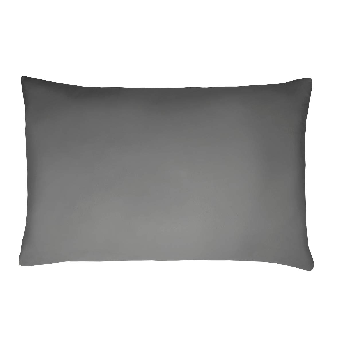 Sleepdown Pillowcase 100% Cotton Sateen Pack of Two Housewife Pillow Cover Set Anti-Allergy 300 Thread Count Luxury Bed Linen - Charcoal Grey - 50 x 75cm, 5056242767251