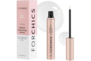 ForChics Eyelash Growth Serum – Prostaglandin-Free Lash Enhancing Serum for Longer, Thicker Lashes and Brows- Natural Formula, Visible Results in 2 Weeks – Vegan, Hormone-Free 0.10 fl. oz / 3ml