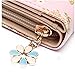 ETIAL Women's Vintage Floral Zip Wallet Faux Leather Card Holder Black