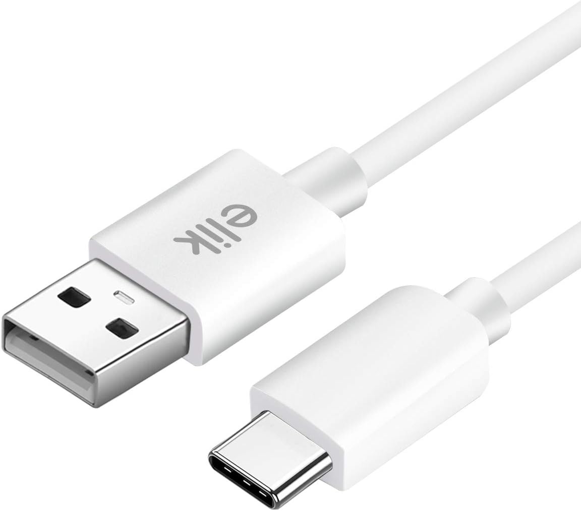 ELIK USB Type C Cable 3A Fast Charging USB-C to USB-A 2.0 Male Cable 3.6ft (1 Meter) White Compatible with Google Pixel, Samsung Galaxy S10/S9/S9+/S8/S8+/Note 8, New MacBo (usb c cable 3.3 feet white)
