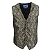 EGC2B.01 Series Style Patterns Microfiber Black-Back Dress Tuxedo Vest By Epoint
