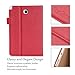 ProCase Samsung Galaxy Tab A 8.0 Case - Standing Cover Folio Case for 2015 Galaxy Tab A Tablet (8.0 inch, SM-T350 P350), with Multiple Viewing angles, auto Sleep/Wake, Document Card Pocket (Red)