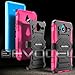 Evocel Microsoft Lumia 640 XL Case - Dual Layer [New Generation] Rugged Holster Case with Kickstand and Belt Swivel Clip Nokia Lumia 640 XL - Retail Packaging, Pink