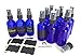 nicebottles Glass Spray Bottles, 2 Oz Cobalt Blue Boston Round with Fine Mist Sprayer - Bulk Pack of 80