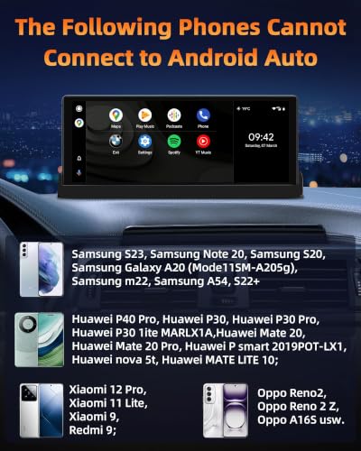 Car Tablet Pro Max 2026 – 10.26” Apple Car Play Screen Android Auto | Touchscreen Portable Apple CarPlay Screen for Car with Dash Cam ,GPS Navigation,Voice Control,Mirror Link,Bluetooth,FM,AUX