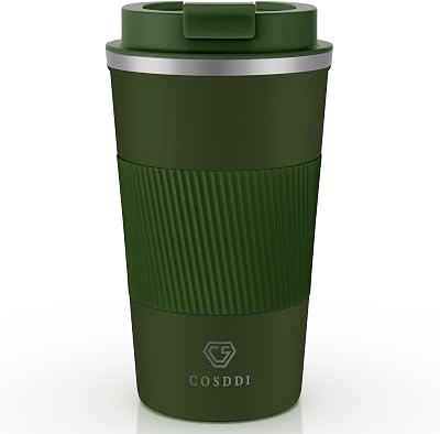 CS COSDDI Travel Mug Insulated Stainless Steel 510 ml Green A