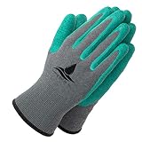 Garden Gloves for Women and Men - (2 pairs per package) - Super Grippy with Special Protective coating against cuts for Gardening - Fishing - Auto and Work activities S,M,L Sizes (Large, Green)
