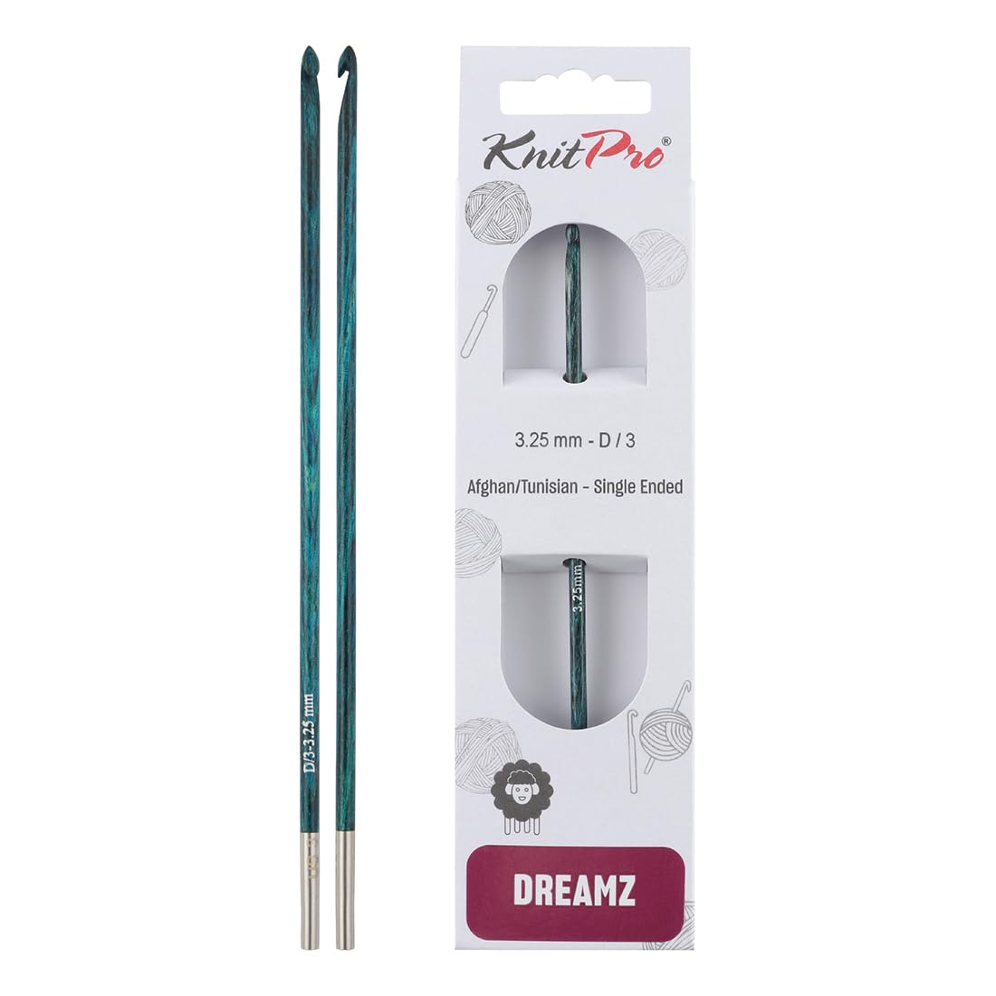 KnitPro Dreamz Afghan/Tunisian Crochet Hook | Size 3.25mm