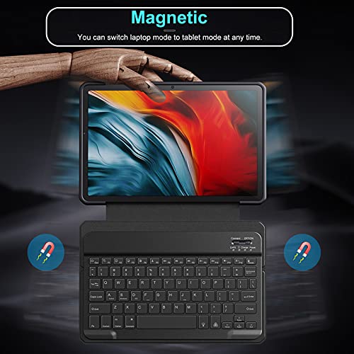 INFILAND Galaxy Tab S8/ S7 Backlit Keyboard Case, MultiAngle 7 Color Backlight Detachable