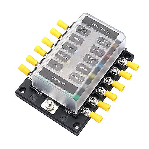 Blade Fuse Block For Boat Camper Truck RV Trailer Solar Car Fuse Box