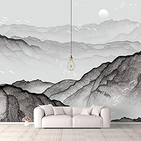 Wall Murals for Bedroom Traditional Chinese Landscape View Large Removable Wallpaper Peel and Stick Wall Stickers - 66x96 inches