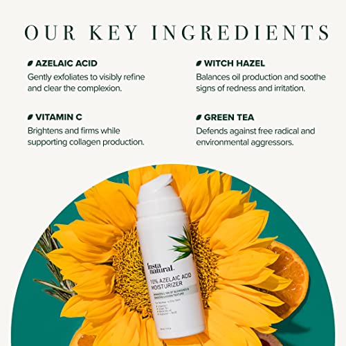 InstaNatural 10 Azelaic Acid Moisturizer, Face Moisturizer with