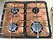 5-PACK Non-stick Stove Burner Covers - Adorrgon Reusable and Durable Copper Gas Range Protectors, Double Thickness, Cuttable, Dishwasher Safe, 10.6
