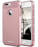 iPhone 7 Plus Case, BENTOBEN Slim Fit Hybrid Shockproof Case Cover for iPhone 7 Plus (5.5 Inch) Dual Layered Hard Plastic Shell and Soft TPU, Rose Gold