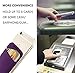 2Pack Cell Phone Card Holder[Double Secure with Pocket for ID/Credit Cards] for Back of Phone,Stick On Card Wallet Sticker Stretchy Lycra Fabric for iPhone,Android and All Smartphones-Purple,Black