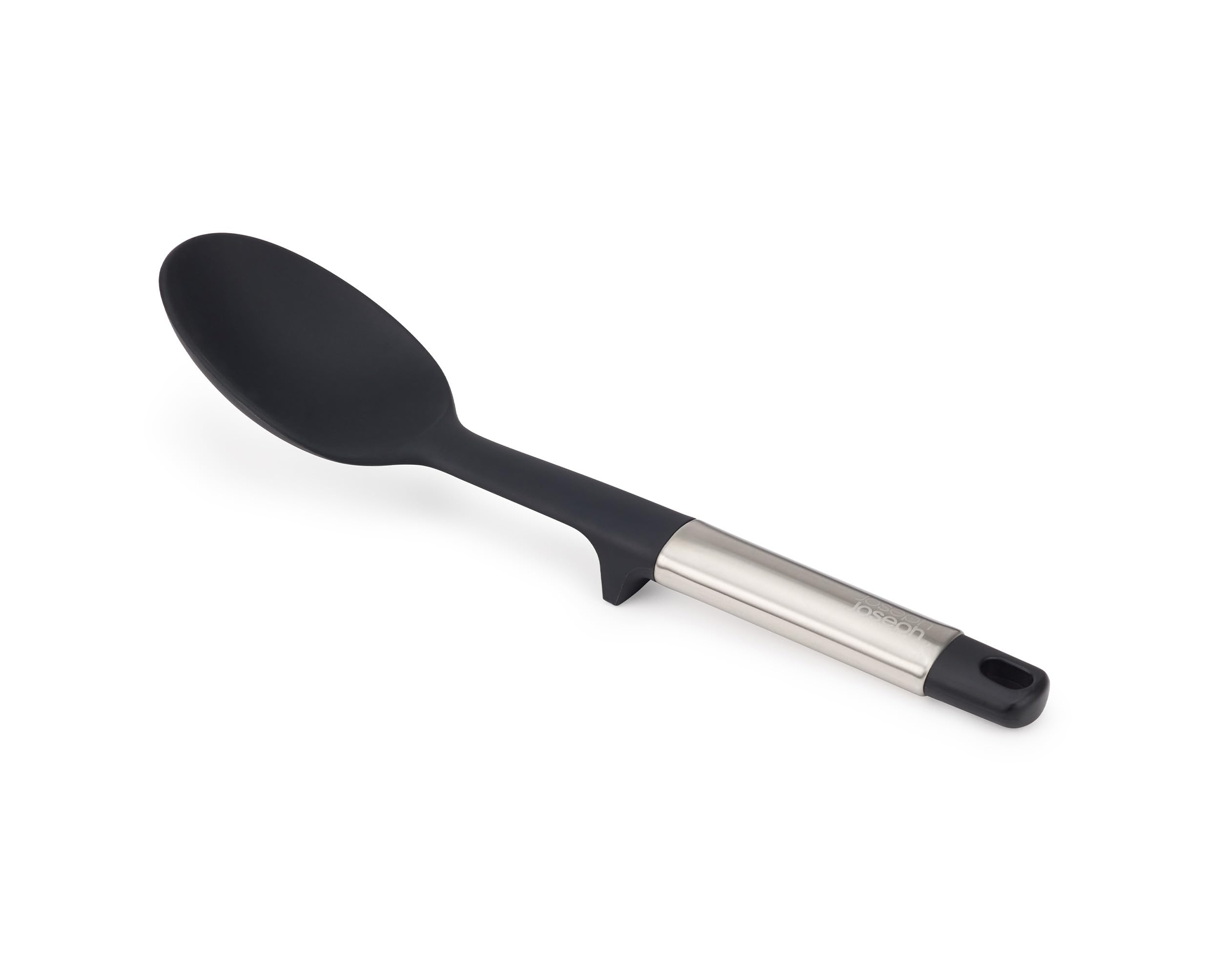 Joseph Joseph Elevate Silicone Solid Spoon, Heat Resistant Non Stick Kitchen Utensil, Weighted Stainless Steel Handle