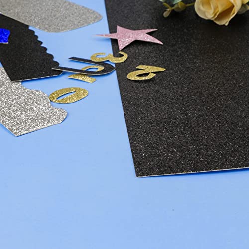 YINUOYOUJIA Black Glitter Cardstock Paper 12 Sheets 12" x 12