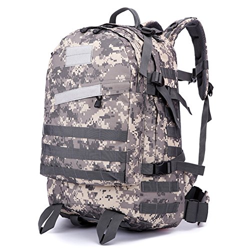 Santimon - Sport Outdoor Military Rucksacks Tactical Molle Backpack Camping Hiking Trekking Bag-grey-m