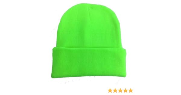 lime green stocking hat