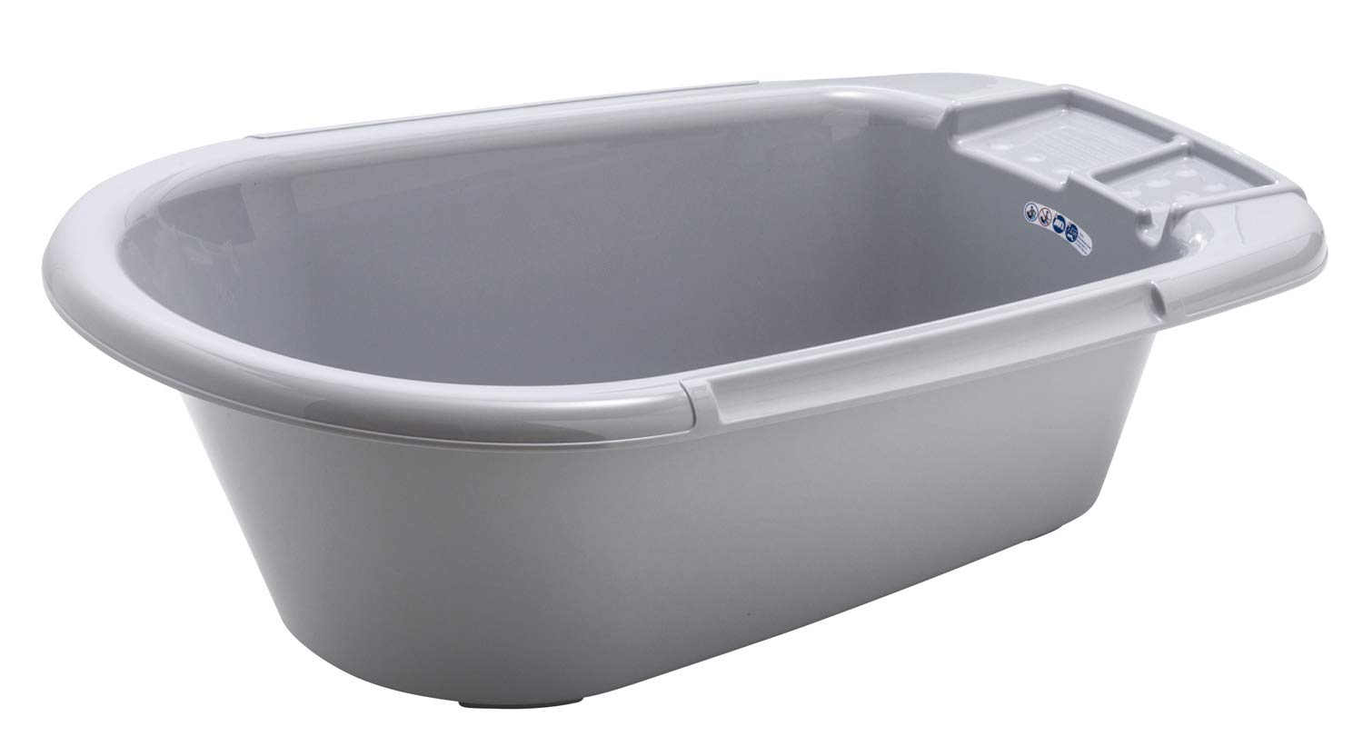 Rotho Babydesign Bathtub with Hose, 0-12 Months, Bella Bambina, Stone-Grey, 20020 0286
