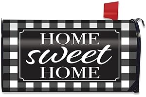 Briarwood Lane Home Sweet Home Checkers Spring Magnetic Mailbox Cover Standard