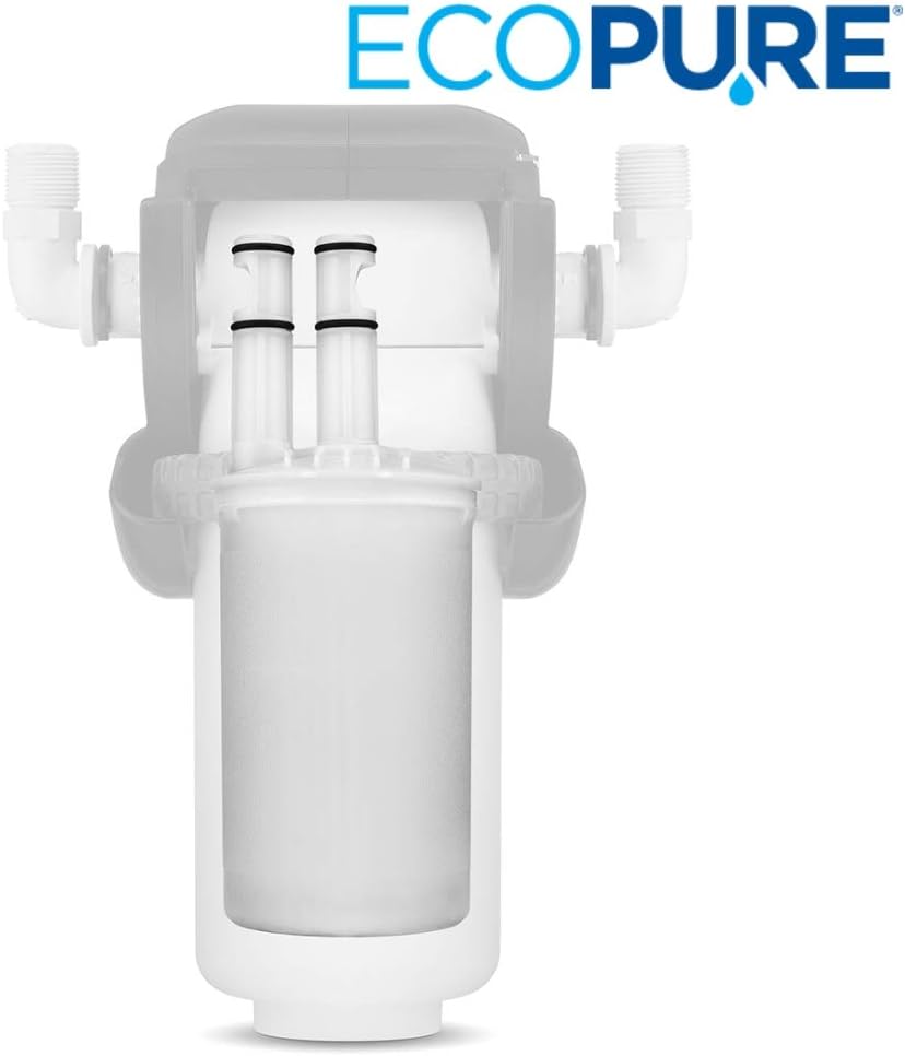 EcoPure EPWHE No Mess Whole Home Water Filtration System-Automatic Bypass-Made in USA-Encapsulated Make Filter Change a Snap - - 