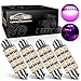 Partsam 4pcs Pink Purple 41mm 42mm Festoon 12SMD LED Light Interior Dome Map Trunk Cargo Footwell Replacement Bulb Lamp 12V 561 562 578 211-2