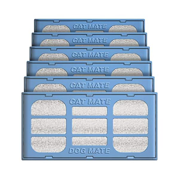 Cat-Mate-Genuine-Replacement-Filter-Cartridges-for-Use-with-Cat-and-Dog-Mate-Pet-Fountains-Pack-of-6 Cat Mate Genuine Replacement Filter Cartridges for Use with Cat and Dog Mate Pet Fountains, Pack of 6