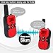 UOKOO Kids Walkie Talkies, 22 Channel FRS/GMRS 2 Way Radio 2 miles (up to 3.7 Miles) UHF Handheld Walkie Talkies for Kids (1 Pair) Red
