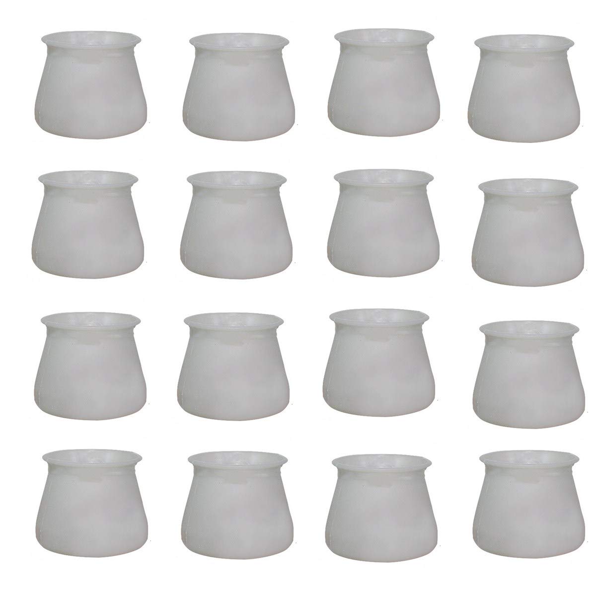 16 Pcs Silicone Chair Leg Caps Floor Protector Round Square Furniture Feet Covers