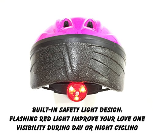 KIDS Bike Helmet – Adjustable from Toddler to Youth Size, Ages 3 To 7 - Durable Kid Bicycle Helmets with Fun Racing Design Boys and Girls will LOVE - CSPC Certified for Safety and Comfort (CPSC Pink)