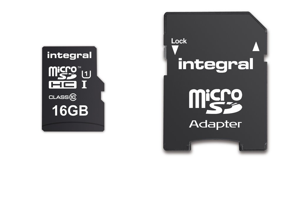 Integral INMSDH16G10-90U1 UltimaPro 16 GB MicroSDHC Class 10 Memory Card up to 90 MB/s, U1 Rating, Black