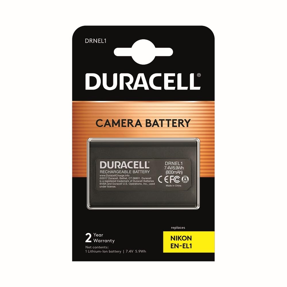Duracell DRNEL1 Replacement Digital Camera Battery For Nikon EN-EL1, Black, 16.0 cm*52.0 cm*32.0 cm