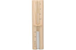 Navaris Sauna Hourglass Sand Timer - 15 Minutes Wood Sand Timer for Saunas - Wall-Mounted 15 Minute Hour Glass Made of Pine Wood 11.6" x 2.95" x 1.57"