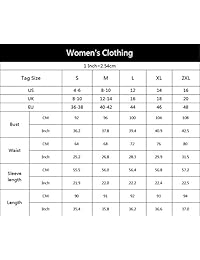 Auxo - Vestido corto de túnica para mujer, manga larga, diseño floral, cuello en V, para cóctel, fiesta