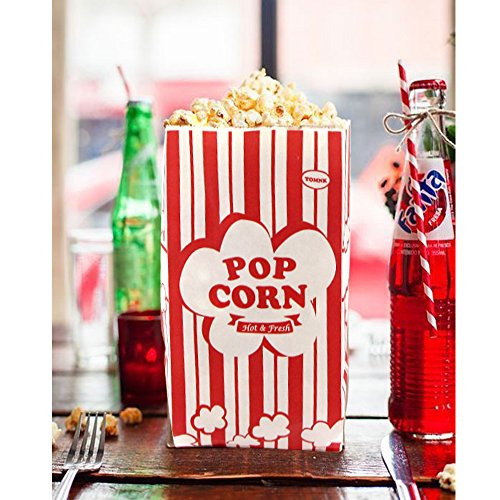 6 Tomnk+100pcs+Paper+Popcorn+Bags