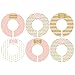 Gift Set of 6 Closet Organizer Dividers for Baby and Toddler Clothing with Pink and Gold Glitter Like Designs CDG046