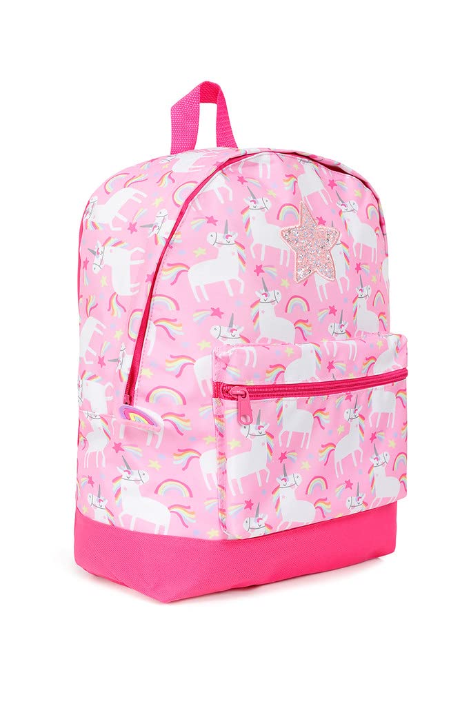 ThePyjamaFactory Girls Unicorn Star Pink Backpack, Kids Backpack, Schoolbag, Rucksack