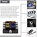 VETOMILE 6-way Fuse Box Blade Fuse Block Holder Screw Nut Terminal 5A 10A 15A 20A Free Fuses LED Indicator Waterpoof Cover for Automotive Car Marine Boat