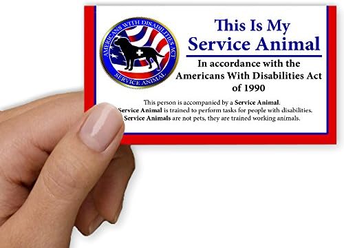 Service Dog Info Cards Now Updated -Double Sided Foldable Information Cards That Are Easy To Read - Explain Your ADA Right To Be Accompanied By A Service Animal