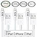 [Apple MFi Certified] [3 Pack – 1M/3’] Lightning to USB Charger and Sync Cable for iPhone, iPad, iPod Touch, iPod Nano – Extremely Durable &!