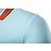 Men's Tee,Neartime Jacquard Collar Polo Shirt for Men T-Shirt Tee Top (M, Light Blue)