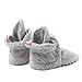 Zutano Unisex Cozie Fleece Baby Booties with Grippers, Baby Essentials, Heather Gray, 18 Months