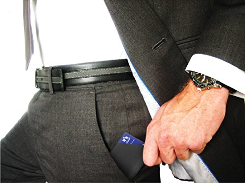 Leather Card Holder by Modern Carry - Magnum (Midnight Grey Card Sleeve)