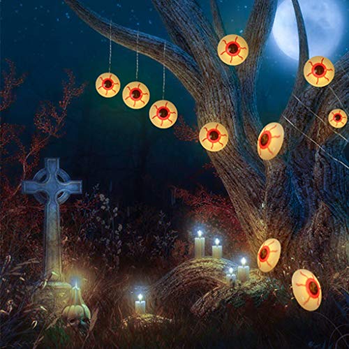Akabsh 20 LEDs Battery Ghost Eyes String Lights Fairy Light for Halloween Party Decor - Thumbnail 2